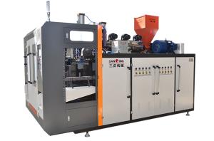 China CE Jar Blow Molding Machine 2 Die Heads Plastic Water Bottle Blowing Machine 11kw factory
