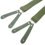 Army Green Suspender Pants Mens 3.5cm Microfiber Y Back Suspenders