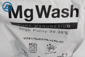 China High Solubility Magnesium Prill Beads For Kangen Water Bag / Laundry Media factory