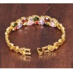 Gorgeous Cubic Zirconia Bracelet for Women Gold Plated Tennis Bracelet