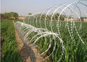 China 2.5mm Concertina Galvanized Razor Barbed Wire For Highway / Farm / Garden factory