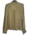 Long Sleeve Womens Fashion Blouses With Pockets Brown Color Stylish Women'S