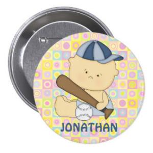 China Staff Company Name Badges Tinplate Button Matte Lamination With Safety Pin factory