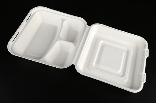 Hot-Selling Bagasse food container, biodegradable disposable food container,