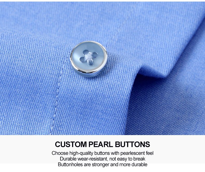 Summer Micro-elastic Wrinkle-Resistant Men's Shirt with Ice Silk Bamboo Fiber Fabric