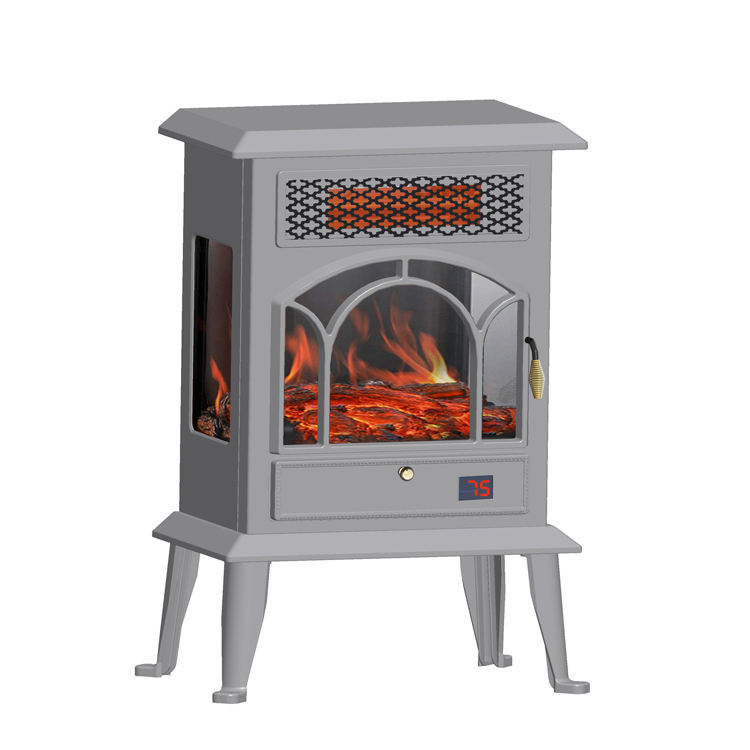 Master Flame Electric Fireplace Indoor Freestanding Mantel Heater 1500W