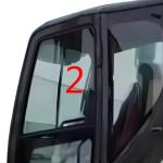 4mm Left Side Windshield Tempered Glass KOBELCO Excavator Cab Glass