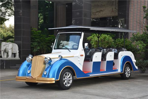 Lithium Battery Operated Retro Electric Car , 8 Seats Electric Passenger Vehicle