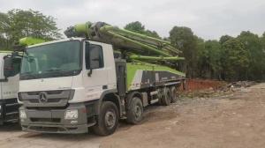 China Zoomlion 56m Semi-Dry Shotcrete Concrete Pump Truck for Shotcreting on Mercedes-Benz factory