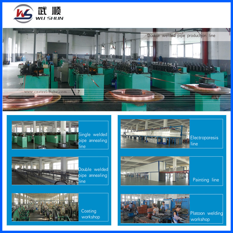 Coppered welded steel pipe / carbon steel tube for household refrigeration system