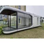 Coffee Mobile Prefab Space Capsule House Manufactured by Luxury Beach Villa for