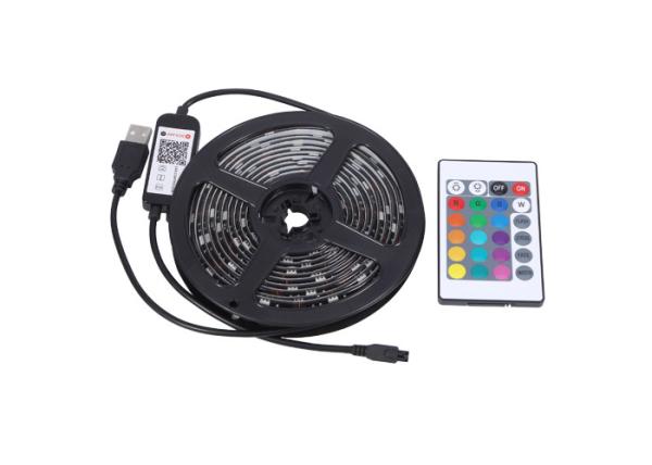 Hot sale smart bright 5050 RGB bedroom DC12V 5m music strips light kit non