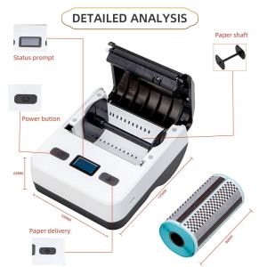 Wireless Mini Thermal Transfer Printer Portable Manual Printer Without Ink for