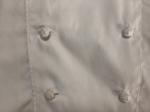 260 GSM 100% Cotton Stand Up Collar Half Arm Twill Feed Off Arm White Chef