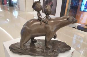 China Decorative Home Indoor Small Bronze Sculpture 0.5m Length factory