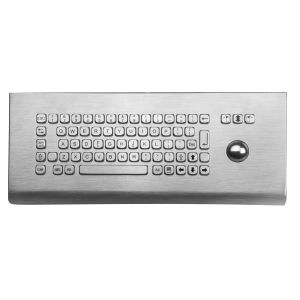 IP65 Explosion Proof 38mm Trackball Stainless Kiosk Keyboard Wall Mounted