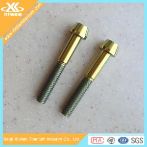 China Gold Anodized Gr5 Titanium Allen Head Screws factory