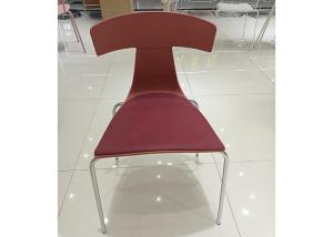 China Red Stackable Dining Room Chairs 50cm 80cm Cloth Covered factory