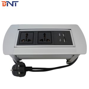 Office Desk Pop Up Power Data Jack With 2*Universal Power / 2* USB Configuration