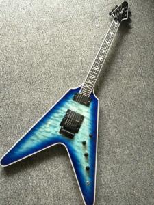 China Custom shop blueburst Flying V Electric Guitar flying v guitar China OEM Guitar factory