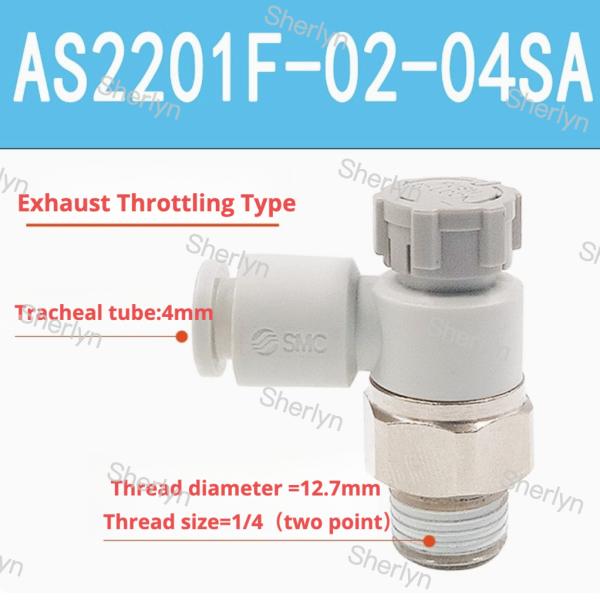 China SMC Pneumatic Throttle Control Valve Connector AS1201F-M3-02 factory