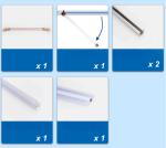 135 Degrees Partitioned Shower Door Profile Waterproof Shower Door Hardware