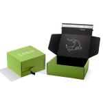 Custom Black Paper Zip Detachable Parcel Shipping Mailer Box Packaging with Logo