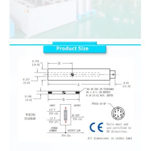 UNIVO UBMD-750Y Universal Linear Displacement Sensor with Power Supply 3Vrms