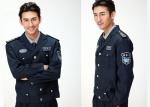 Black Color Security Officer Uniform Lapel Collar Epaulettes With Delicate