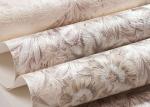 Moisture - Proof Rustic Floral Wallpaper Creamy White For Living Room , Bedroom
