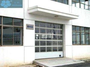 China Sectional Overhead Organic Tempered Glass Sliding Garage Door factory