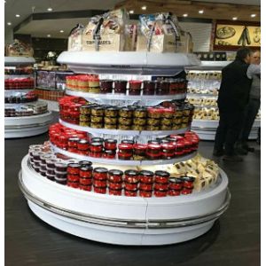 Supermarket hypermarket color steel multideck vertical annular open chiller