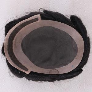 China 100% Human Hair Remy Hair Mono base with gauze around men's toupee factory
