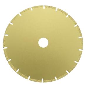 China 230mm Marble Cutting and Polishing Vacuum Brazed Saw Blade with Ti-coated Finishing factory