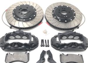 China Aluminum 6 Pot Brake Kit T6 Alloy Black Drilled And Slotted Rotors 410*36mm factory