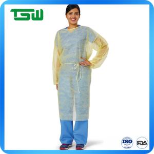 China OEM Single Use 40gsm Nonwoven Isolation Gown 115*137cm factory