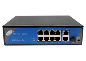 China 8 Port 2 Gigabit Uplink Industrial POE Ethernet Switch factory
