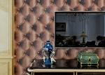 3D Effect Embossed Vinyl Wallpaper Leather Pattern for TV Background