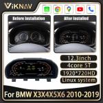 Viknav For BMW X3 X4 X5 X6 (2010-2019) 12.3 inch Car Digital Dashboard Panel