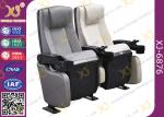 Plastic Shell Leather Cinema Theater Chairs With Tip-up Seat / Lecture Hall