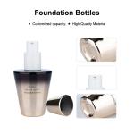 40ml Funnel Shaped Empty Foundation Bottle With Luxurious Black And Gold
