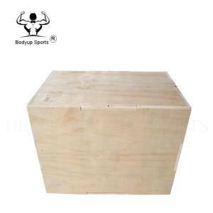 China Plywood Crossfit Essential Equipment Wooden Plyo Box With Embossing Handling factory