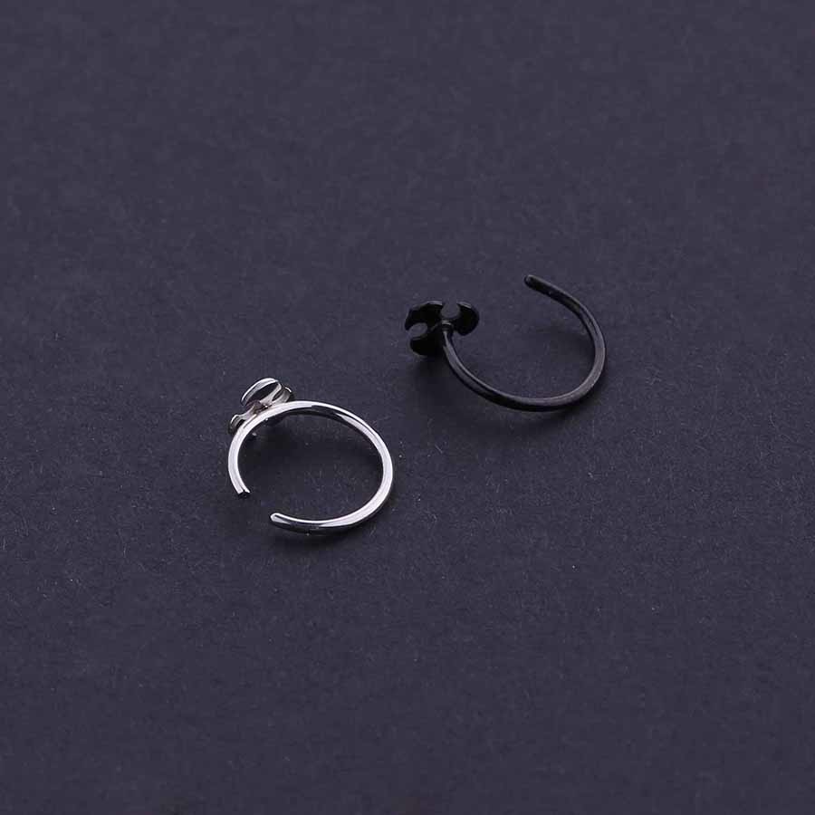 Wholesale nose ear cartilage piercing jewelry 20g surgical steel thin small open nose rings for sale