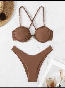 China Stylish Swimming Suits Bikini With Removable Padding For Beach Black Sexy Bikini Womens Underwear Sets factory