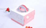 CMKY Printing Paper Box Food Grade , Cardboard Cake Boxes With Handle