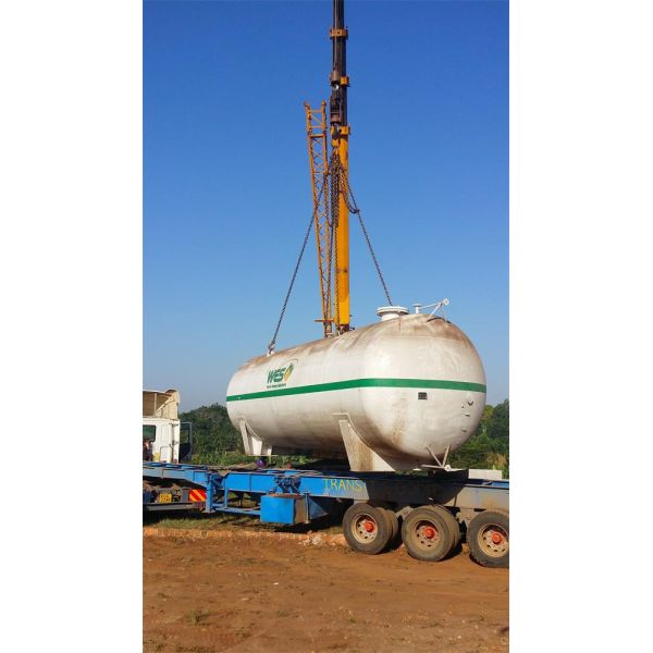 Propane Butane Gas Bullet Storage Tank For Big Gas Station Installation 100CBM