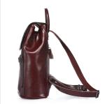 vintage knapsack oil wax cow leather double shoulder bags women travel bag