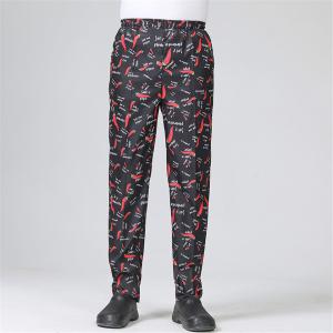 China Men Women Restaurant Use Unisex Chef Pants Polyester / Cotton Material factory