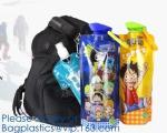 Custom Logo Printed Bottle Foldable Drinking Collapsible Water Bag,16oz BPA free