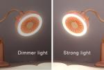 Clip desk lamp fan rechargeable baby car clip fan mini clip on fan with led